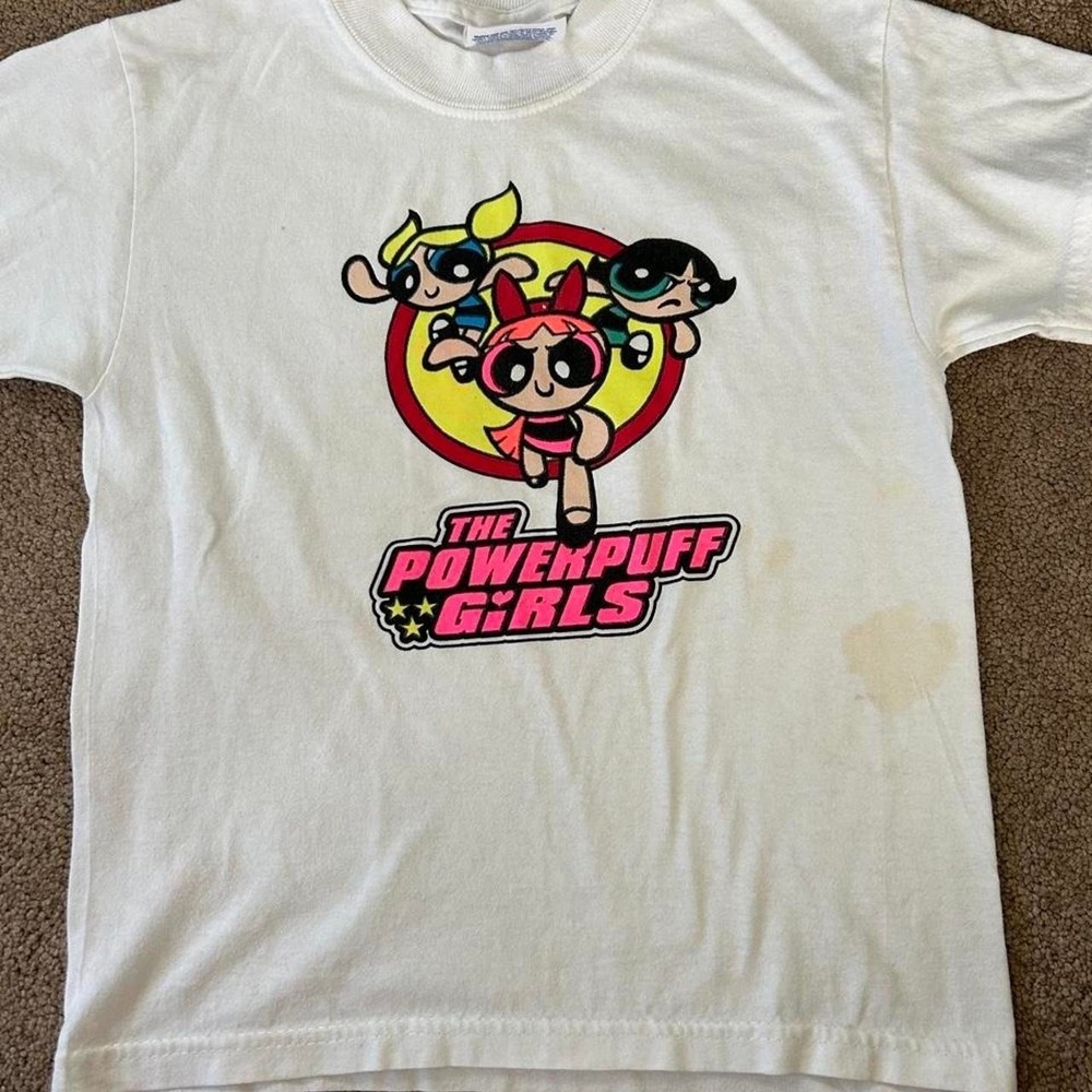 Vintage Y2K powder puff girls t shirt in pre owned condition size small